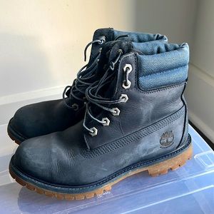 Timberland Boots in blue denim leather for Women US 7 Autumn Winter spring Rain